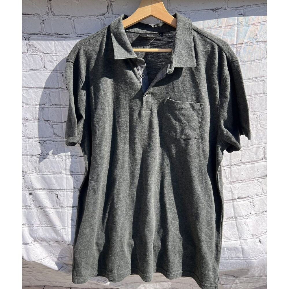 Marc Anthony Polo Shirt Mens XL Regular Fit Collared Short Sleeve Heathered Gray